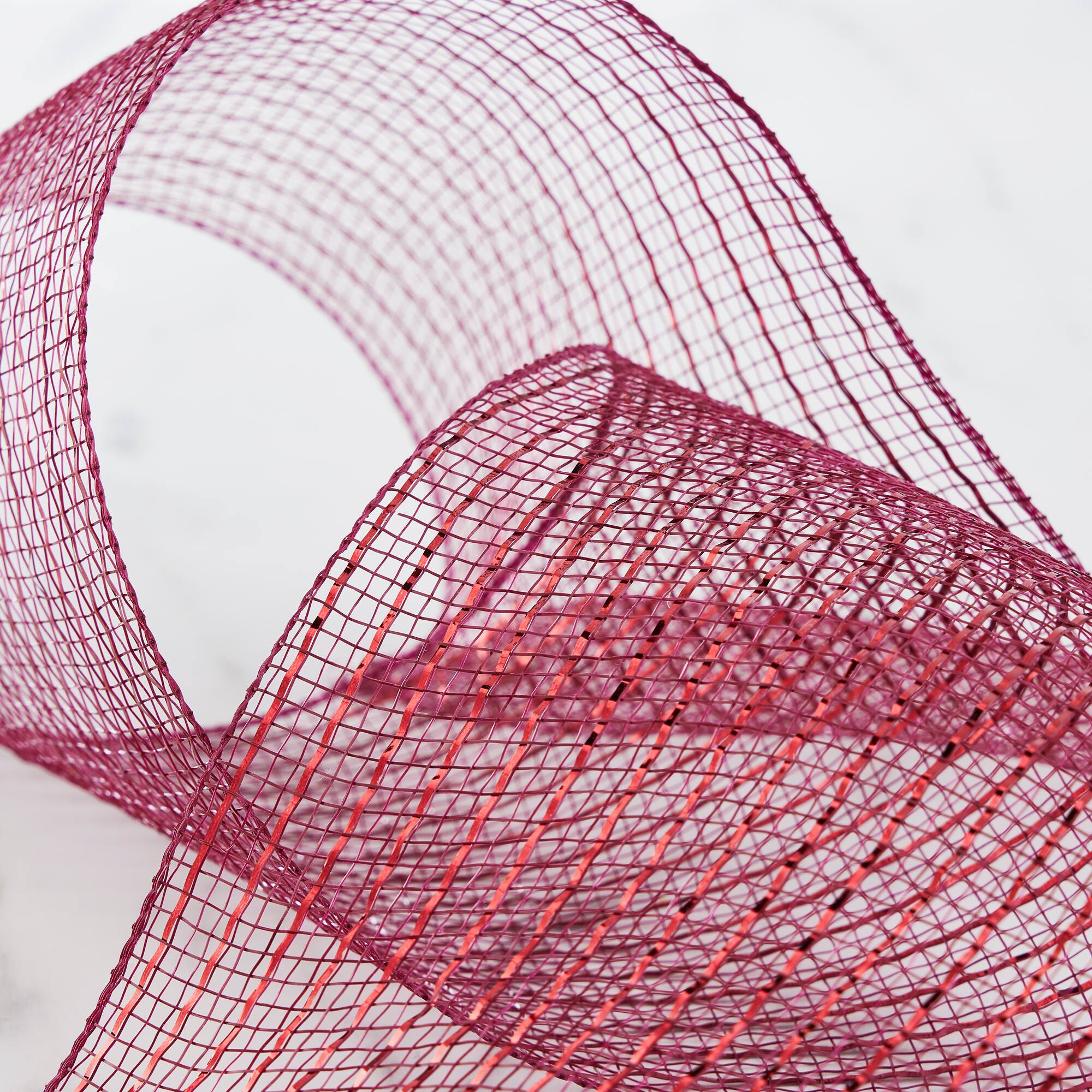 5.5" x 15yd. Burgundy Mesh Ribbon by Celebrate It™